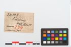 Etikett zu Bronzekugelkopfnadel (NHMW-PRAE-024527)